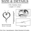 image:imageControse Womens SilverToned Heart Shaped Stainless Steel Sea Lover Octopus Necklace 31