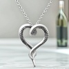 image:imageControse Womens SilverToned Heart Shaped Stainless Steel Sea Lover Octopus Necklace 31