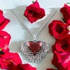 image:imageControse Womens SilverToned Stainless Steel  Guarded Heart Necklace with Pendant 28