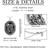 image:imageControse Womens SilverToned Stainless Steel  The Eternal Lovers Skull Cameo Necklace 17  19 adjustable chain