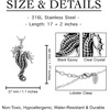 image:imageControse Womens SilverToned Stainless Steel Bonded for Life Couple Seahorse Necklace