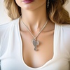 image:imageControse Womens SilverToned Stainless Steel Bonded for Life Couple Seahorse Necklace