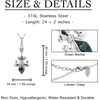 image:imageControse Womens SilverToned Stainless Steel FleurDeLis  Green Marble Lily Necklace