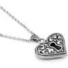 image:imageControse Womens SilverToned Stainless Steel Guarded Heart Necklace