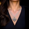 image:imageControse Womens SilverToned Stainless Steel Guarded Heart Necklace