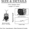 image:imageControse Womens SilverToned Stainless Steel MidNighter Owl Necklace 27