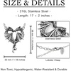 image:imageControse Womens SilverToned Stainless Steel Steamin Hot Love Dragon Heart Necklace with Pendant
