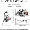 image:imageControse Womens SilverToned Stainless Steel The Charmed Rose Necklace 17  19 Adjustable Chain