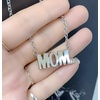 image:imageControse Word Necklace for Women Stainless Steel Pendant Block Letters with Crystal Jewelry MOM