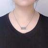 image:imageControse Word Necklace for Women Stainless Steel Pendant Block Letters with Crystal Jewelry MOM