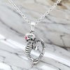 image:imageContrsoe 316L Stainless Steel Scorpion Skull Necklace w Red Crystal Eyed Pendant