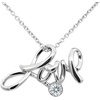 image:imageLove Necklace with Crystal Pendant 316L Stainless Steel Love Charm Great Gift for Any Occasion