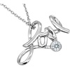 image:imageLove Necklace with Crystal Pendant 316L Stainless Steel Love Charm Great Gift for Any Occasion