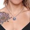 image:imageSkull Rose Birthstone Necklace With Crystal 17  19 Adjustable Chain05May  Green
