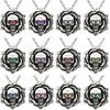 image:imageSkull Rose Birthstone Necklace With Crystal 17  19 Adjustable Chain07July  Red