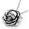 image:imageSkull Rose Birthstone Necklace With Crystal 17  19 Adjustable Chain11November  Yellow