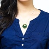 image:imageStellia Oculus Jade Necklace with Silver Plated Chain