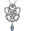 image:imageControse Antiique SilverToned Stainless Steel Forget Me Knot  Knot with Stones Necklace