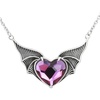 image:imageControse Bat Wing Heart Necklace with Purple Crystal  Gothic amp Fantasy Jewelry for Women