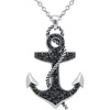 image:imageControse Black CZ Anchor Necklace  Nautical Gothic Sparkle