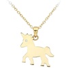 image:imageControse Golden Unicorn Necklace  24K GoldPlated Jewelry w Clear Crystal