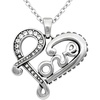image:imageControse Heart Necklace Engraved LOVE letter Pendant