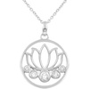 image:imageControse Lotus Necklace with Clear Crystals  Flower of Life