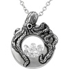 image:imageControse Octopus Necklace Floating Charm with Clear Crystals