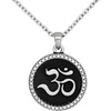image:imageControse Om Necklace  Goodness and Passion pendant with 42 Clear Crystals
