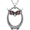 image:imageControse Owl Birthstone Necklace  Stainless Steel Pendant with Crystals and 27 Chain07July  Red