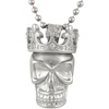 image:imageControse Royale  two piece crown and skull Necklace sliver