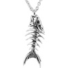 image:imageControse SilverToned Stainless Steel Fish Bones Necklace with Pendant 17  19 Adjustable Chain
