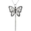image:imageControse SilverToned Stainless Steel Gossamer Wings Butterfly Necklace 18 20 Adjustable Chain