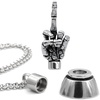 image:imageControse Skeleton Hand Necklace with Magnetic Stainless Steel Charm  Unique Gothic Jewelry