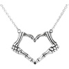 image:imageControse Skeleton bone hand necklace love sign pendant  I LOVE YOU TO DEATH