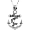 image:imageControse Skull Anchor Necklace  Wrapped with Octopus Tentacle Nautical Gothic Pendant