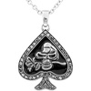 image:imageControse Skull and Rose Ace of Spades Necklace