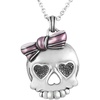 image:imageControse Sweetheart Skull Necklace  Pink Bow amp Heart Eyes