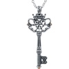 image:imageControse Womens Antiique SilverToned Stainless Steel Monarch  Small Key Necklace