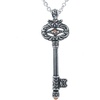 image:imageControse Womens Antiique SilverToned Stainless Steel Unlock  Small Key Necklace 24 26 Adjustable Chain