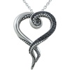 image:imageControse Womens SilverToned Heart Shaped Stainless Steel Dark and Bright Tentacle Octopus Necklace 31