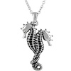 image:imageControse Womens SilverToned Stainless Steel Bonded for Life Couple Seahorse Necklace