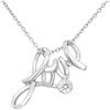 image:imageLove Necklace with Crystal Pendant 316L Stainless Steel Love Charm Great Gift for Any Occasion