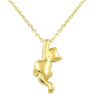 image:imageControse 24K Gold Plated Cat Necklace  Never Give Up Pendant Inspirational Jewelry for Women