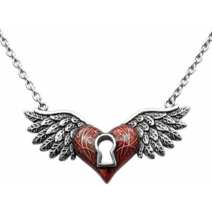 image:imageControse Angel Wings Heart Necklace Red With Keyhole 316L Stainless Steel