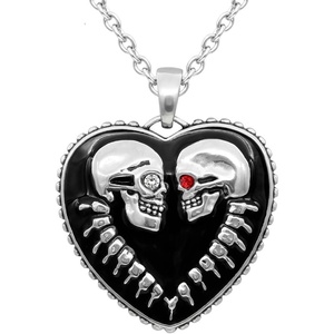 image:imageControse Bound For Eternity Skull Heart Necklace with Pendant 27 316L Stainless Steel chain