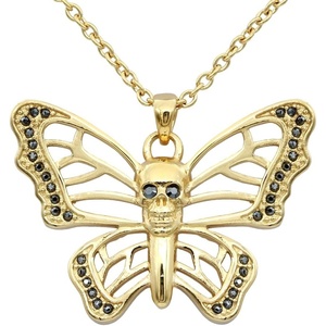 image:imageControse Butterfly Skull GoldPlated Necklace