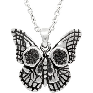 image:imageControse Butterfly Skull Necklace with Pendant 16  18 adjustable chain