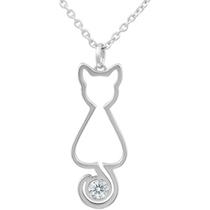 image:imageControse Cat Necklace  Feline Elegant Kitten Pendant