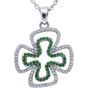 image:imageControse Double Your Luck Clover Necklace with 130 Crystals